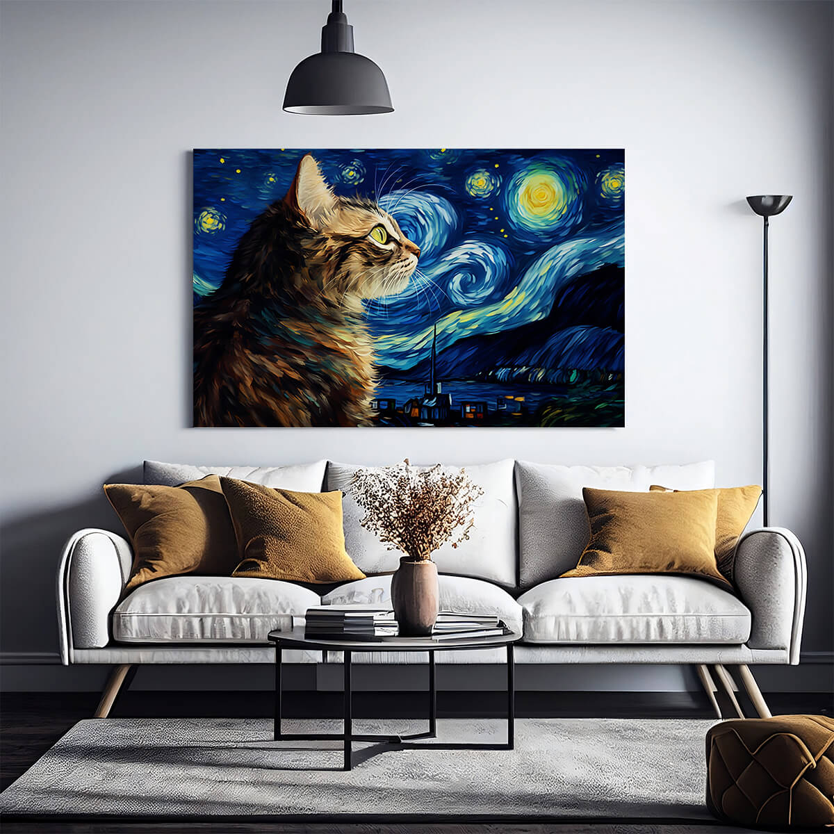 Tableau Chat Van Gogh 2