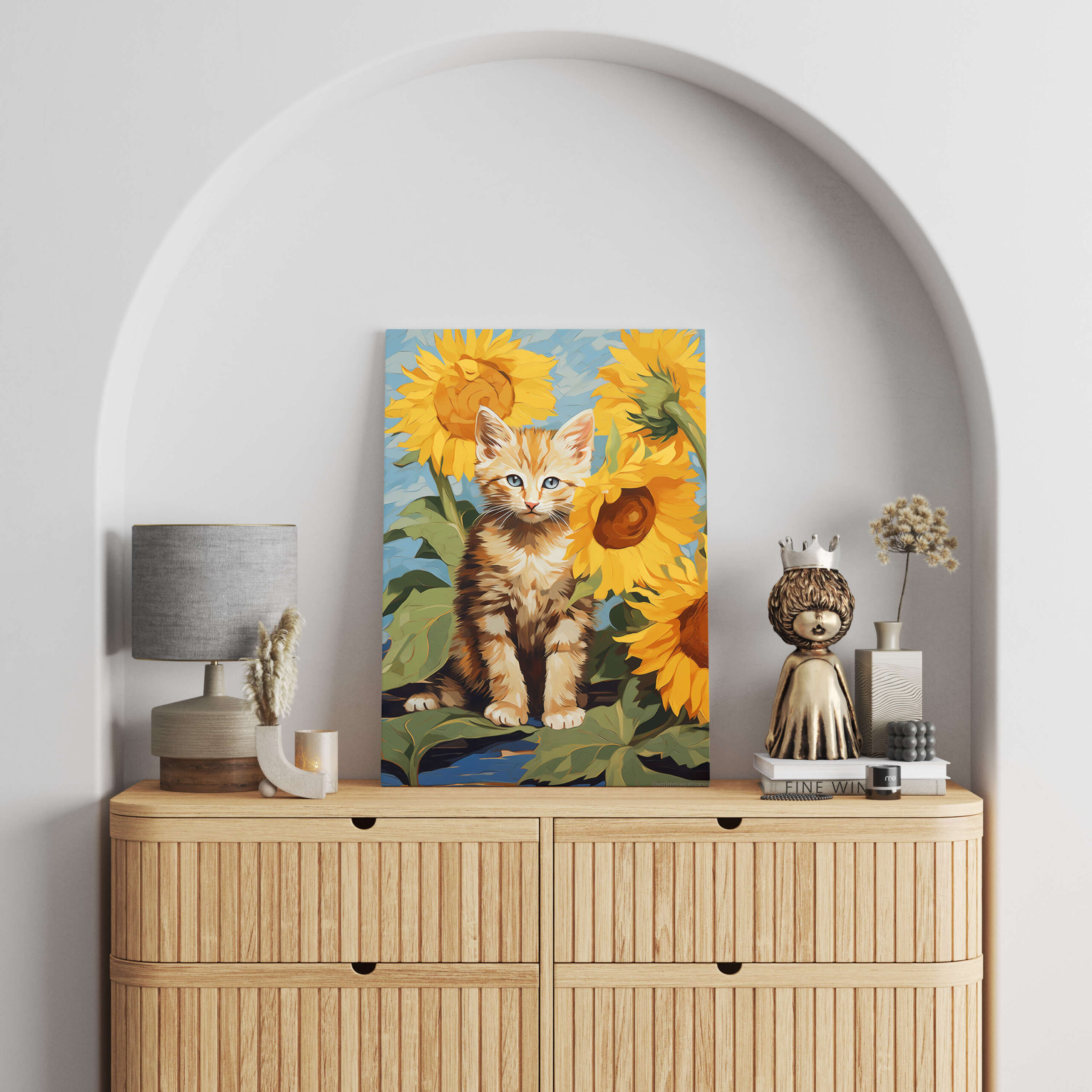 Tableau Chaton Tournesol 2