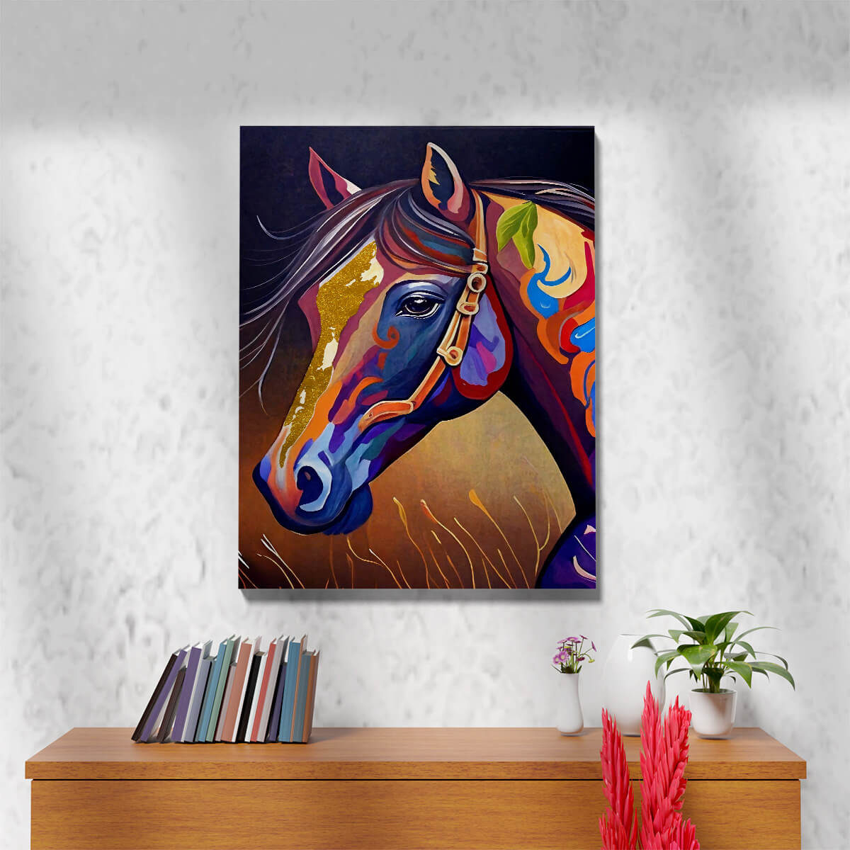 Tableau Cheval Harmonie Chromatique 2