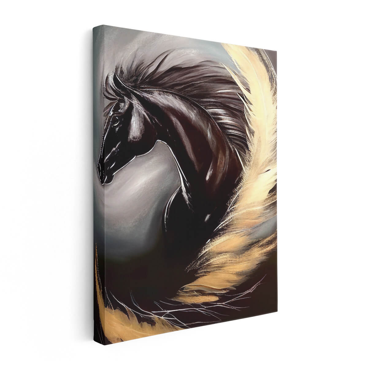 Tableau Cheval Plume d’Or