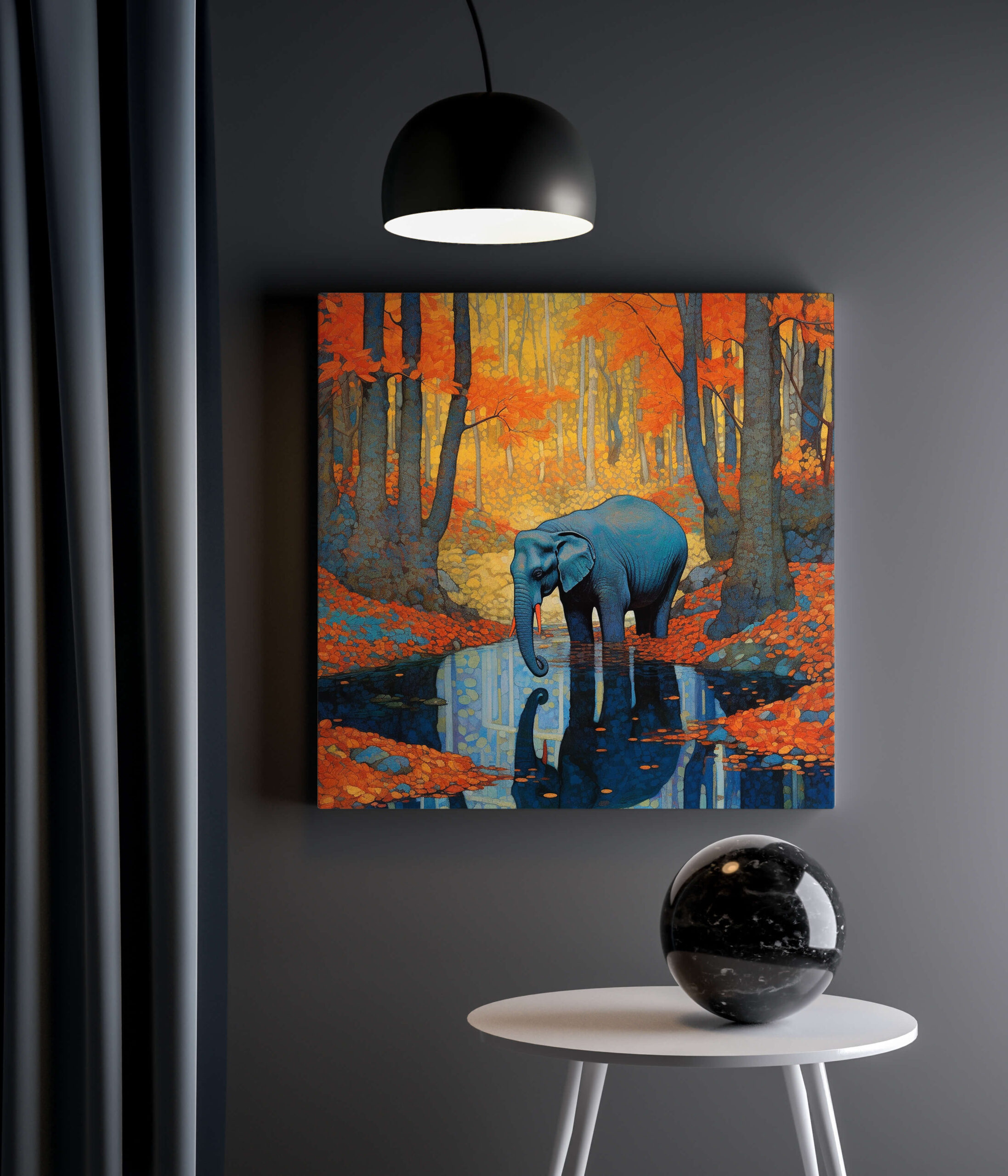 Tableau Elephant Forêt Mystique 2