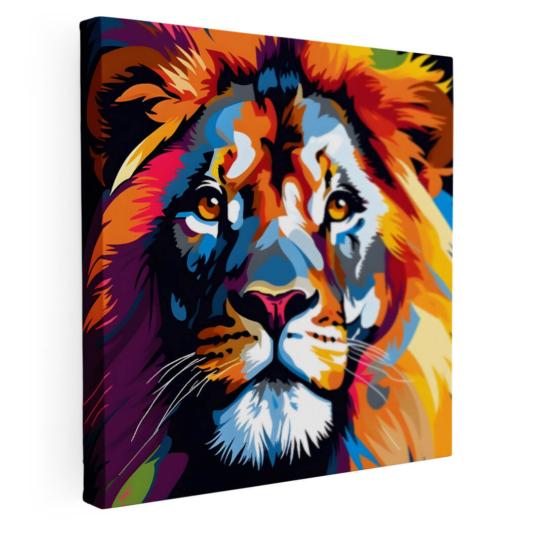 Tableau Lion Coloré