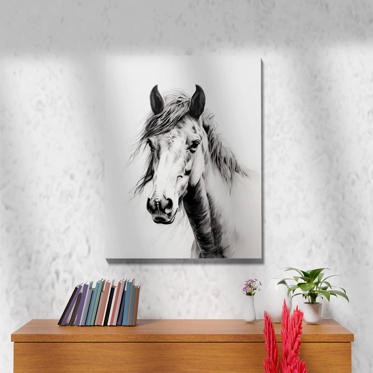 Tableau Monochrome Cheval Noble 2