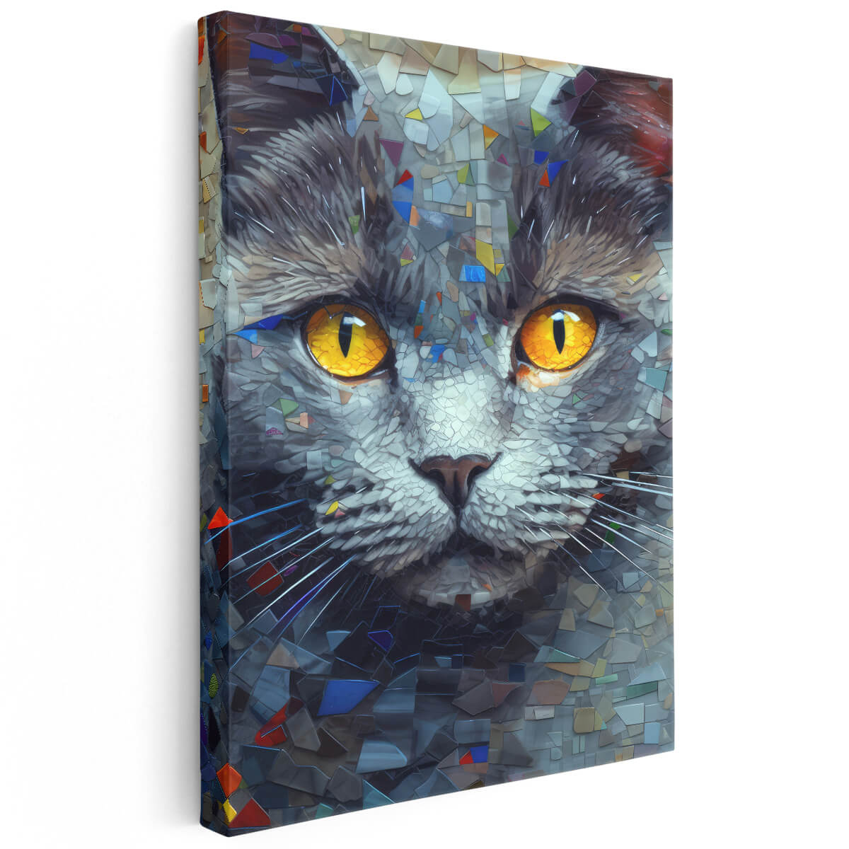 Tableau Mosaïque Mystique Chat