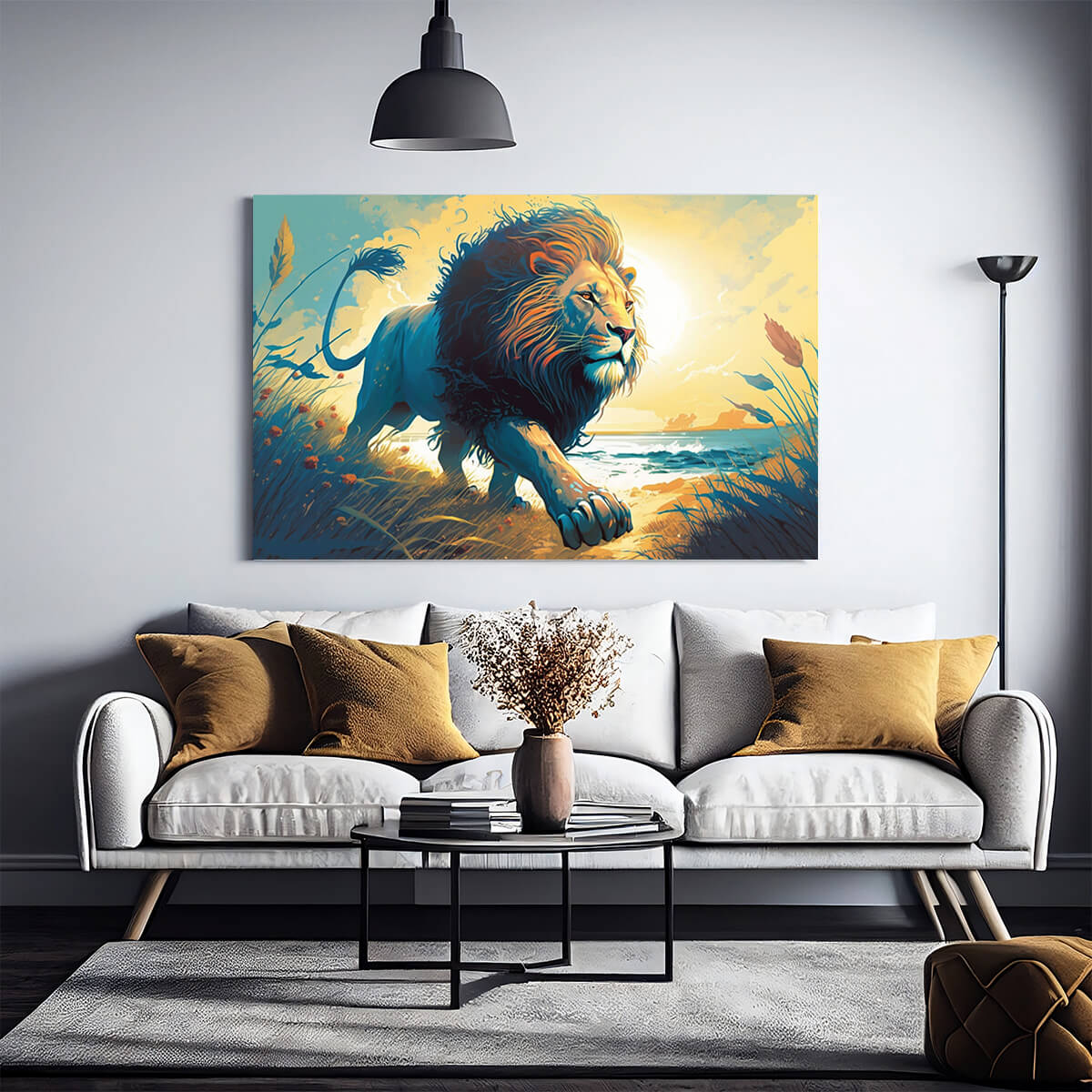 Tableau Peinture Lion Royal 2