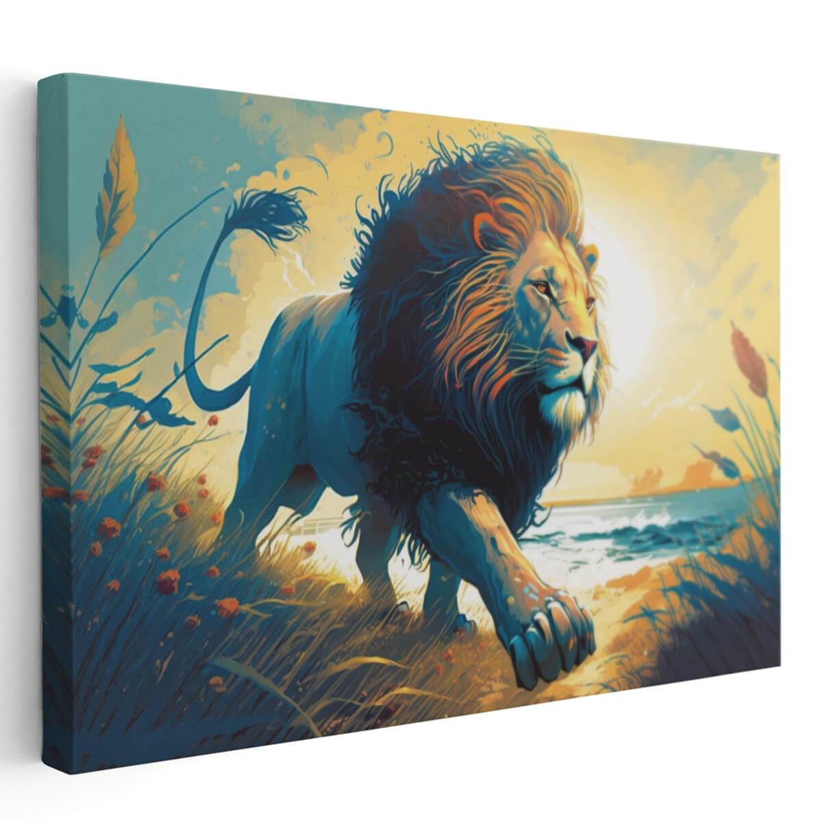 Tableau Peinture Lion Royal