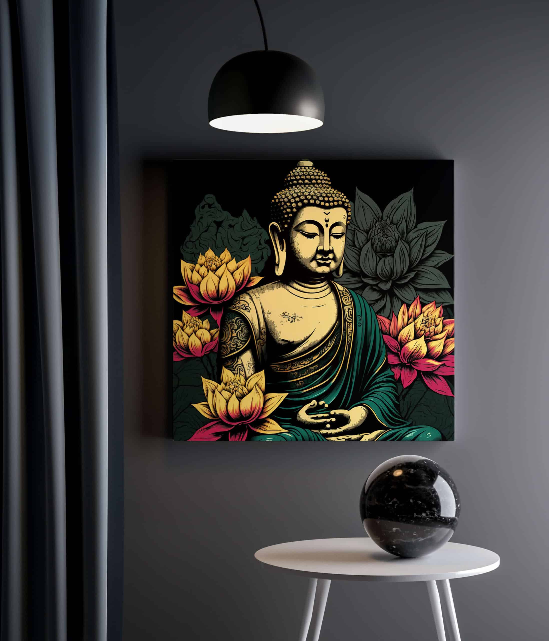Tableau Bouddha Lotus 2