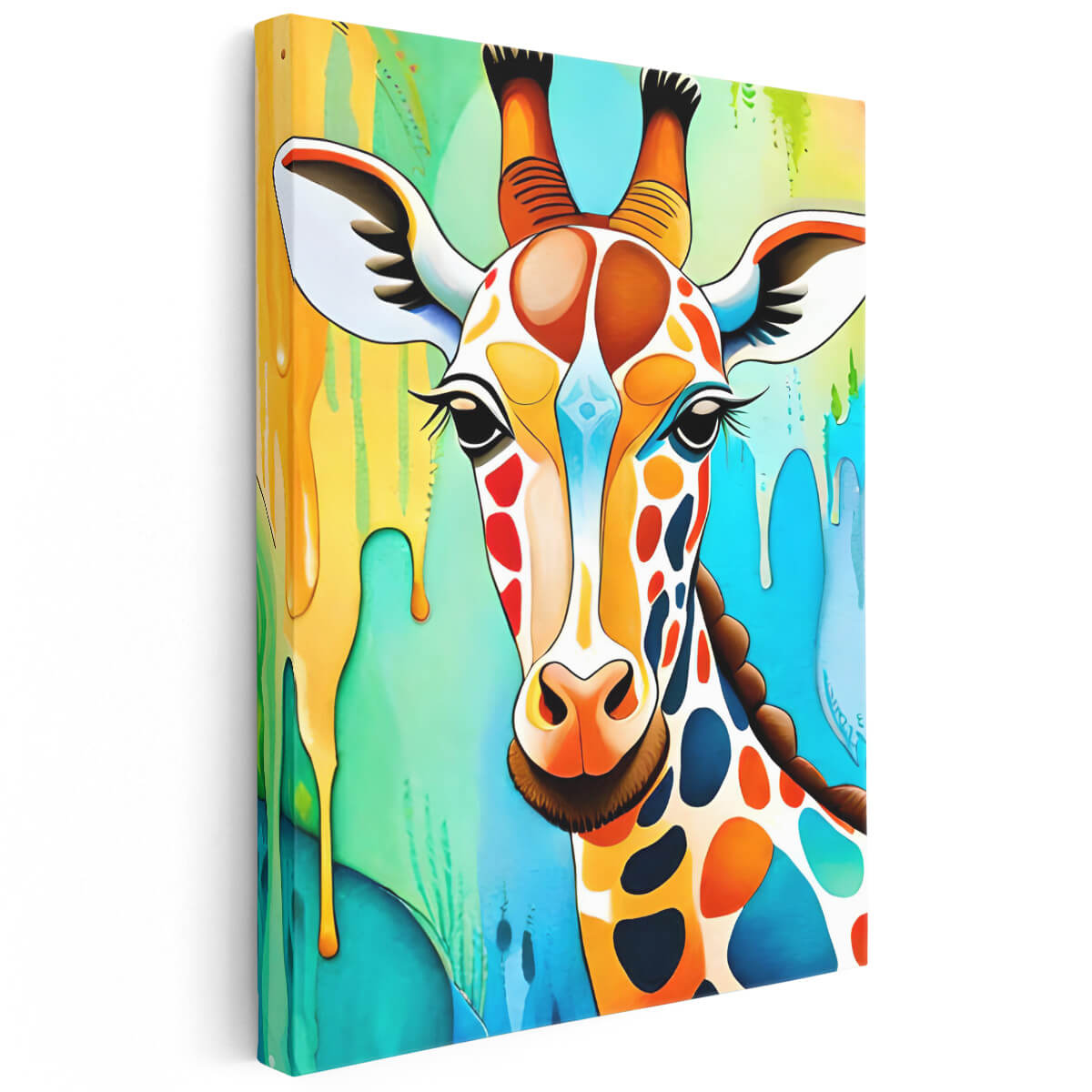 Tableau Girafe Colorée