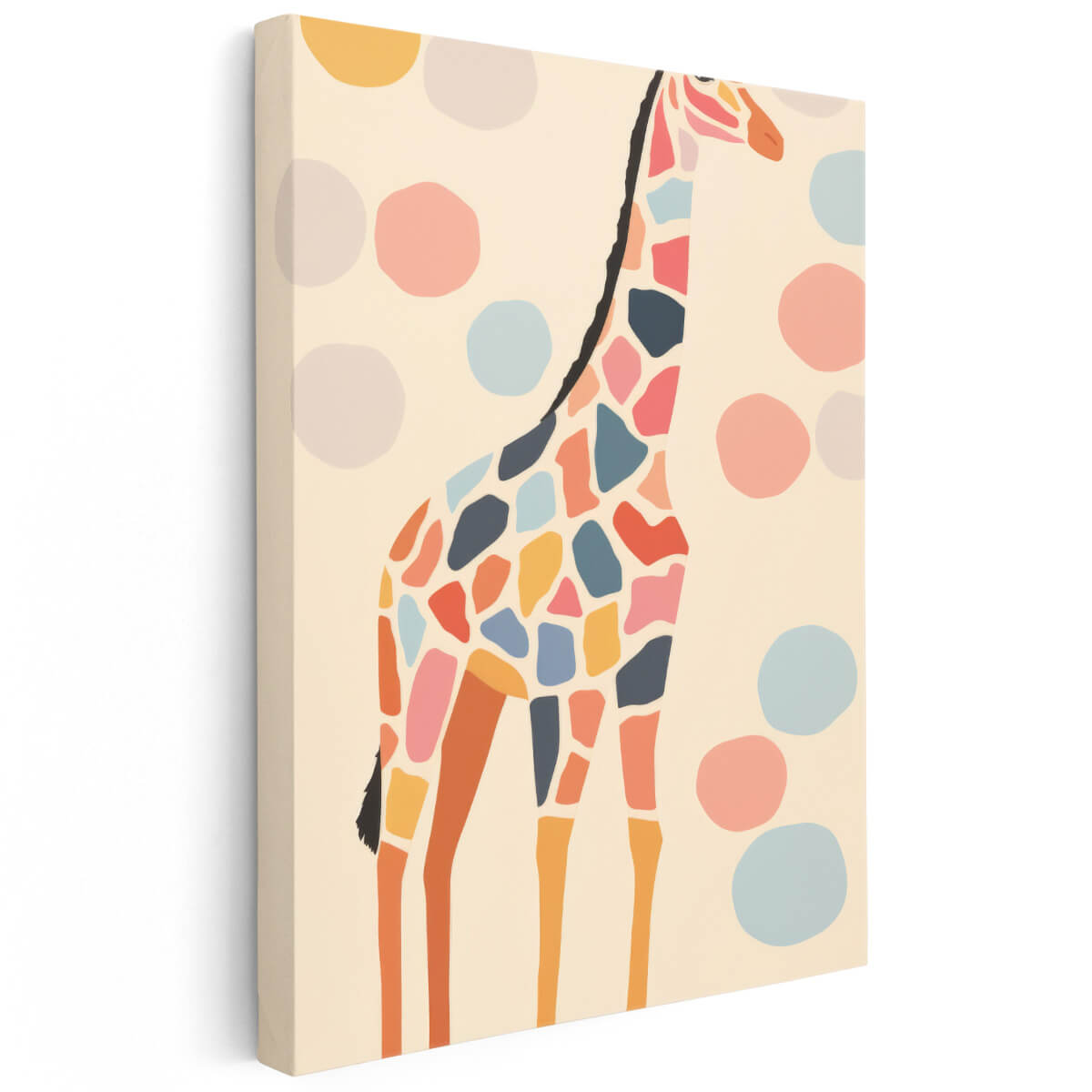Tableau Girafe Géométrique