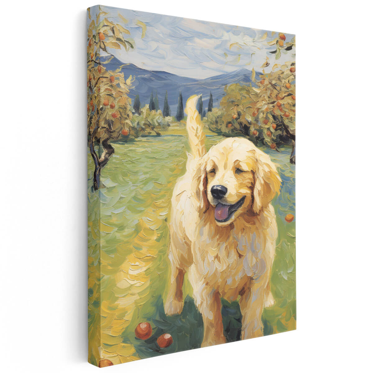 Tableau Peinture Golden Retriever