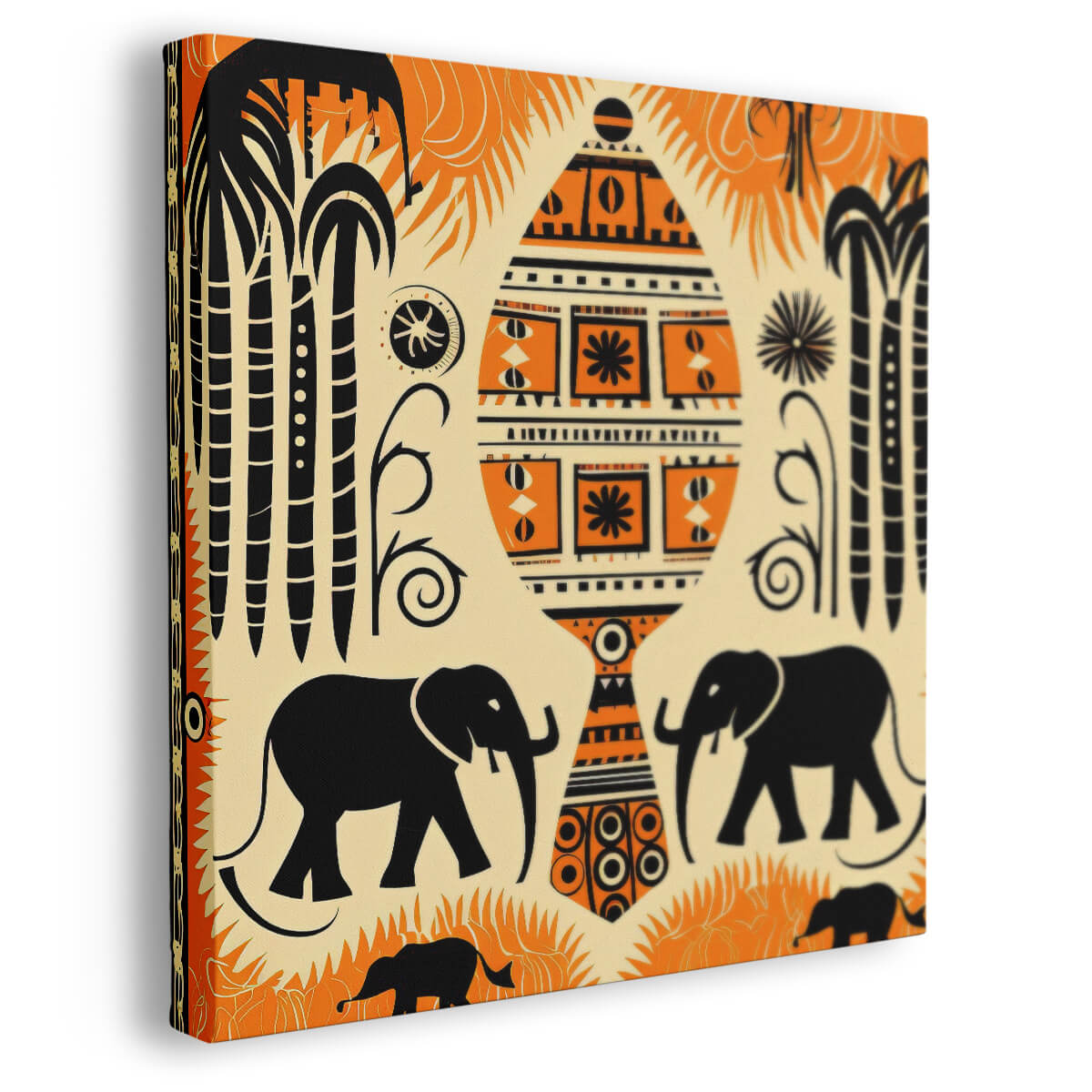 Tableau Tribal Éléphants