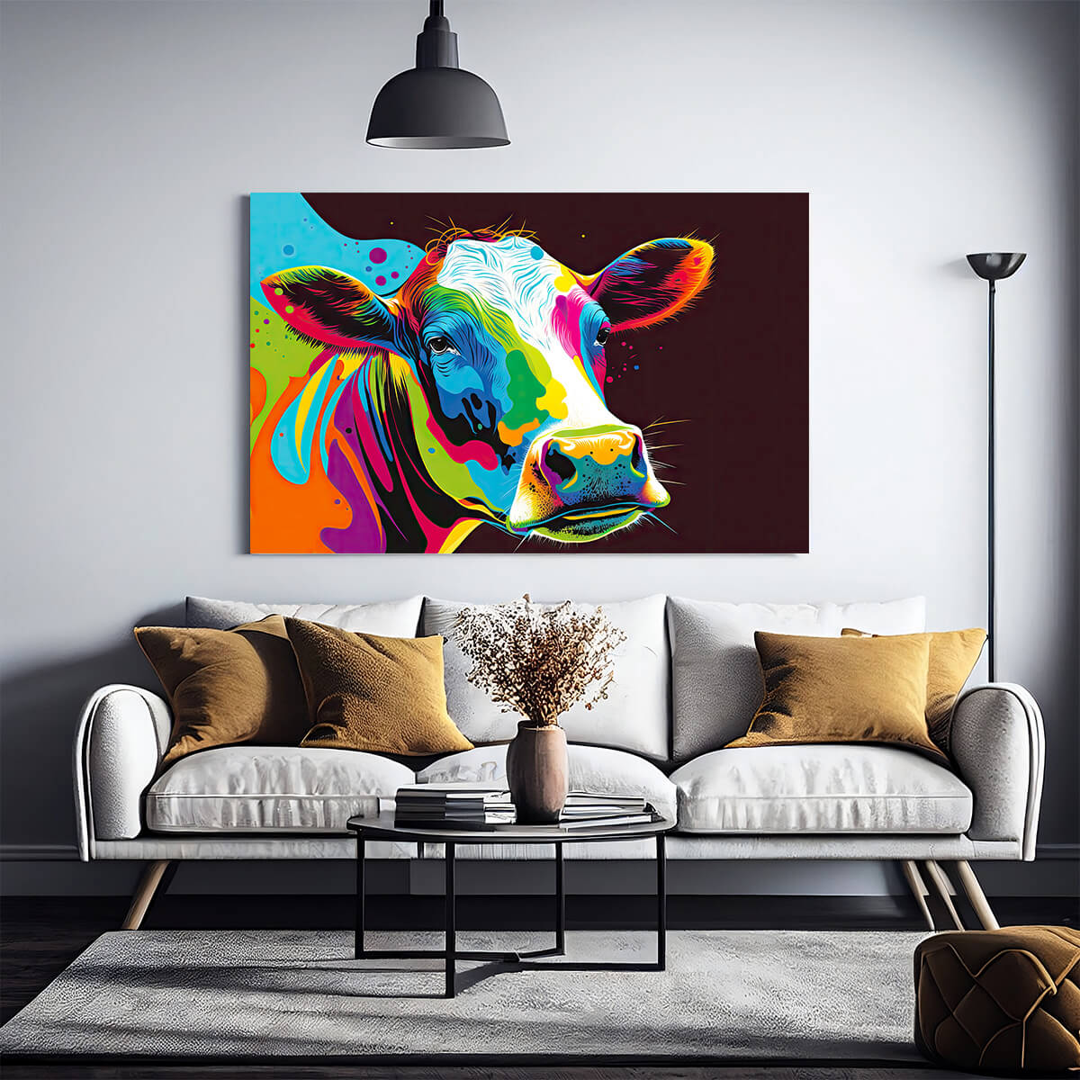 Tableau Vache Psychedelic 2