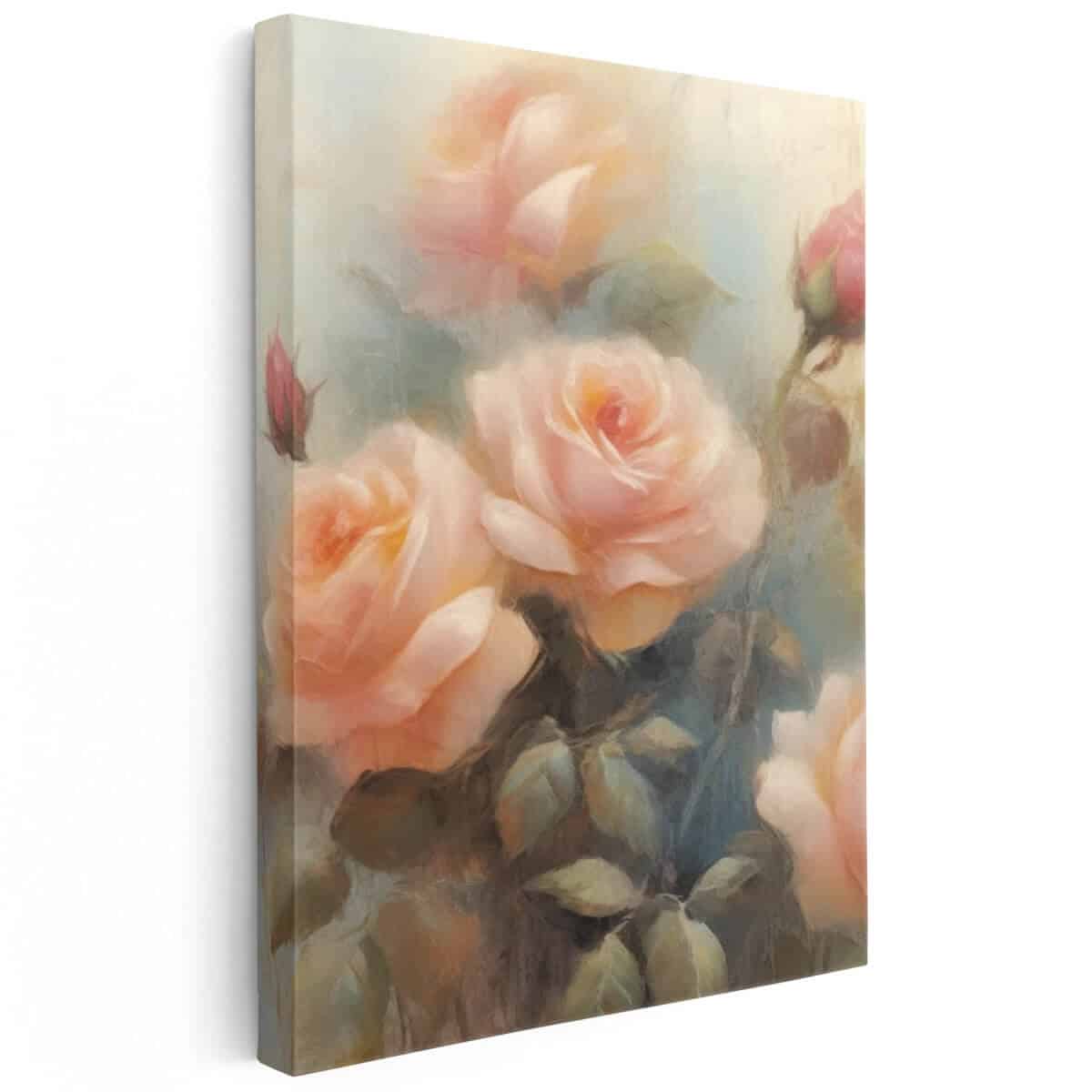 Tableau Roses Pastel