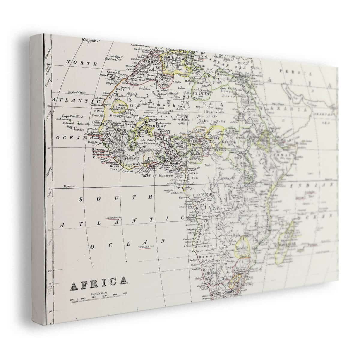 Tableau Carte d’Afrique Vintage