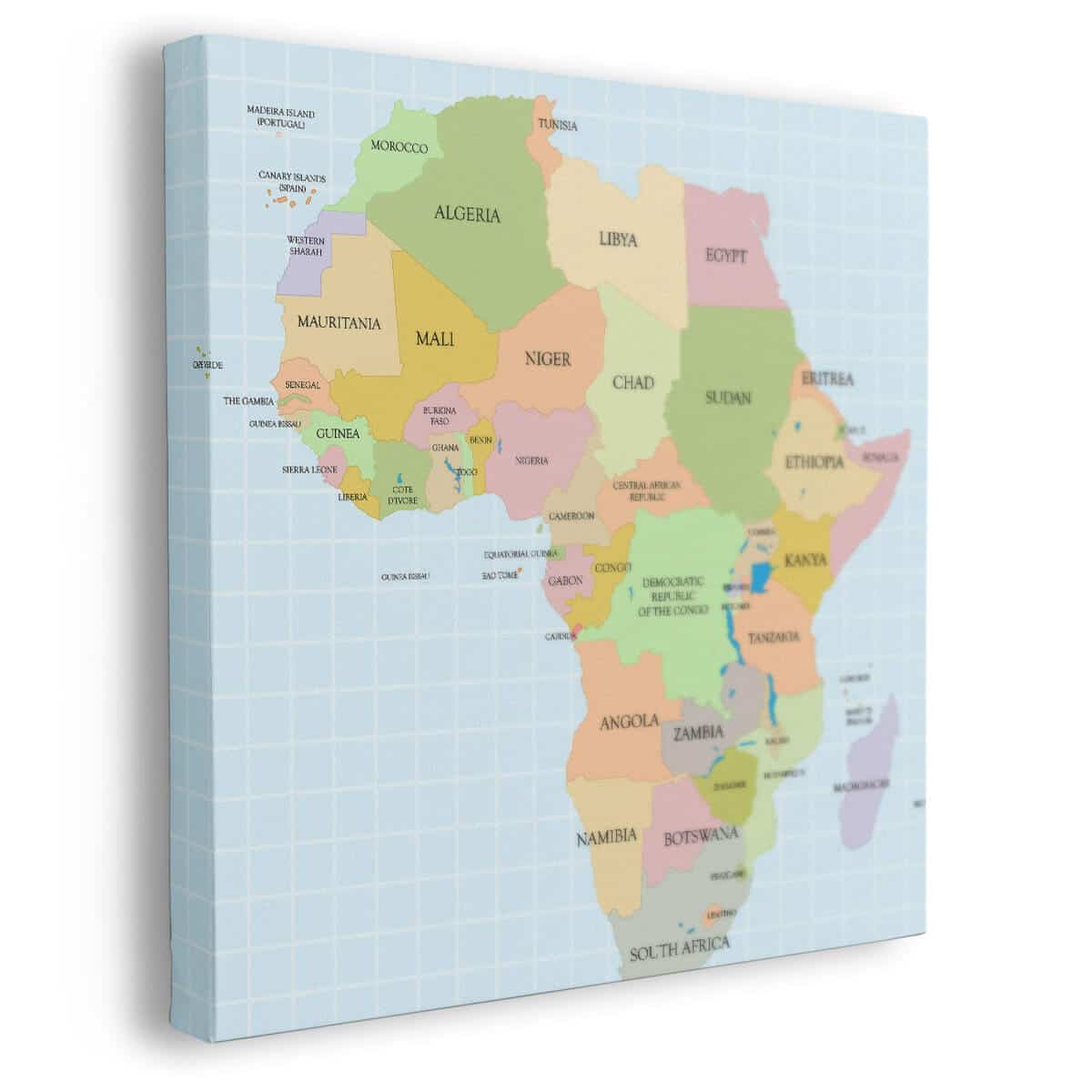 Tableau Carte du Continent Africain