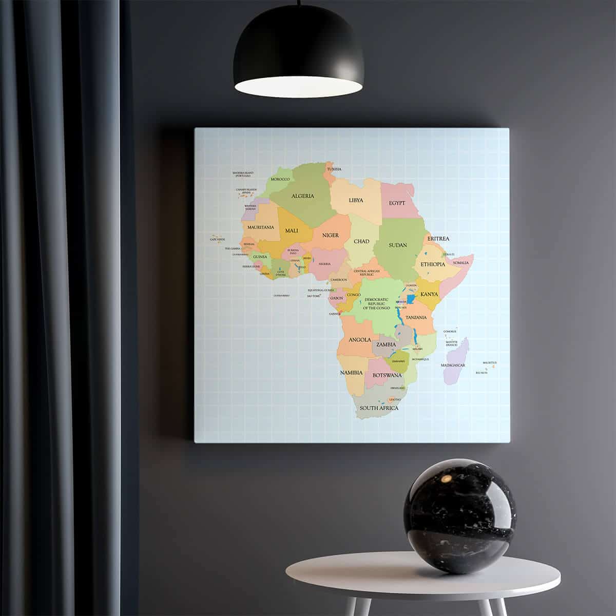 Tableau Carte du Continent Africain 2