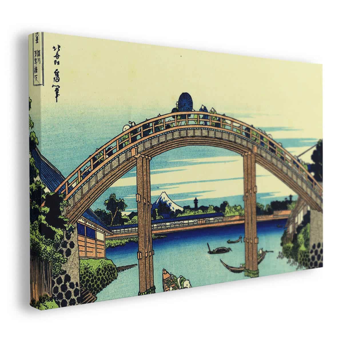 Tableau Hokusai Pont Mannen