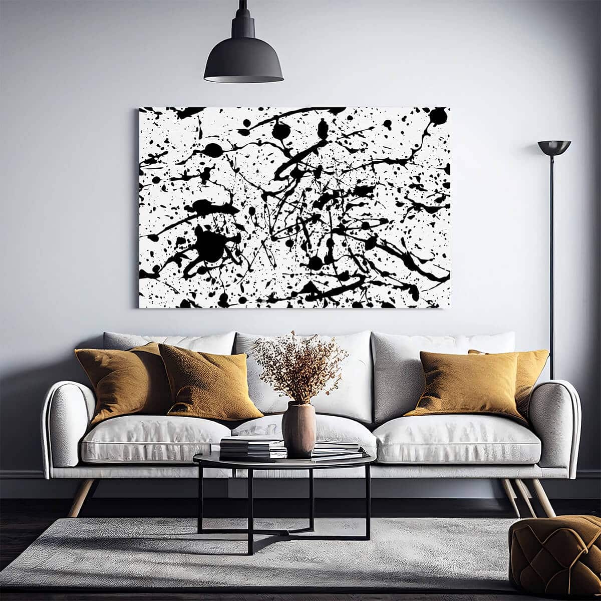 Tableau Noir et Blanc Abstrait 4