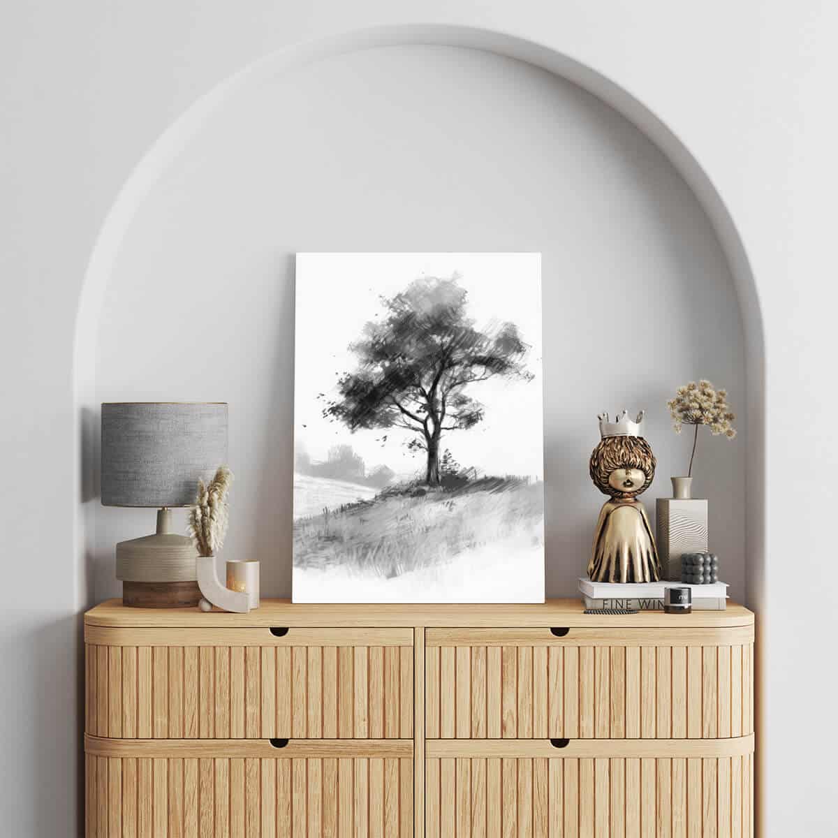 Tableau Noir et Blanc Arbre 2