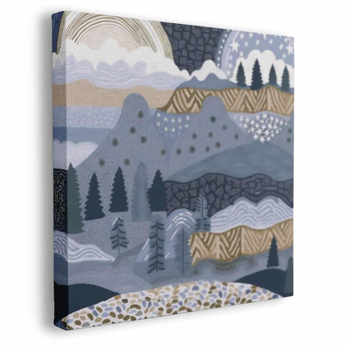 Tableau Paysage Nocturne Scandinave