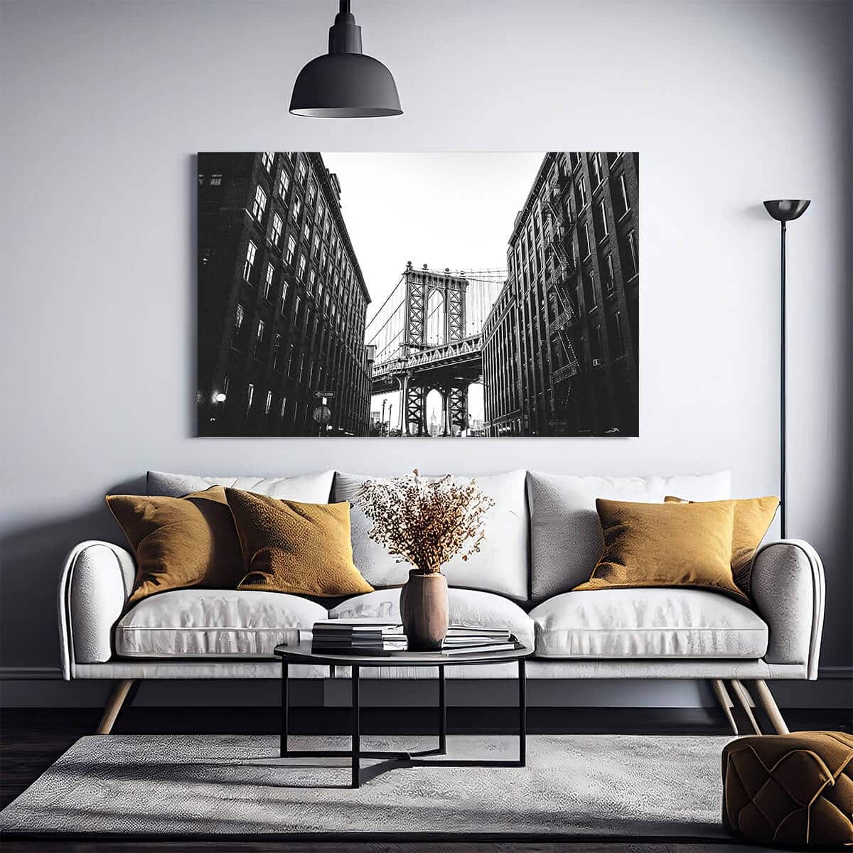 Tableau Pont Brooklyn Noir et Blanc 2