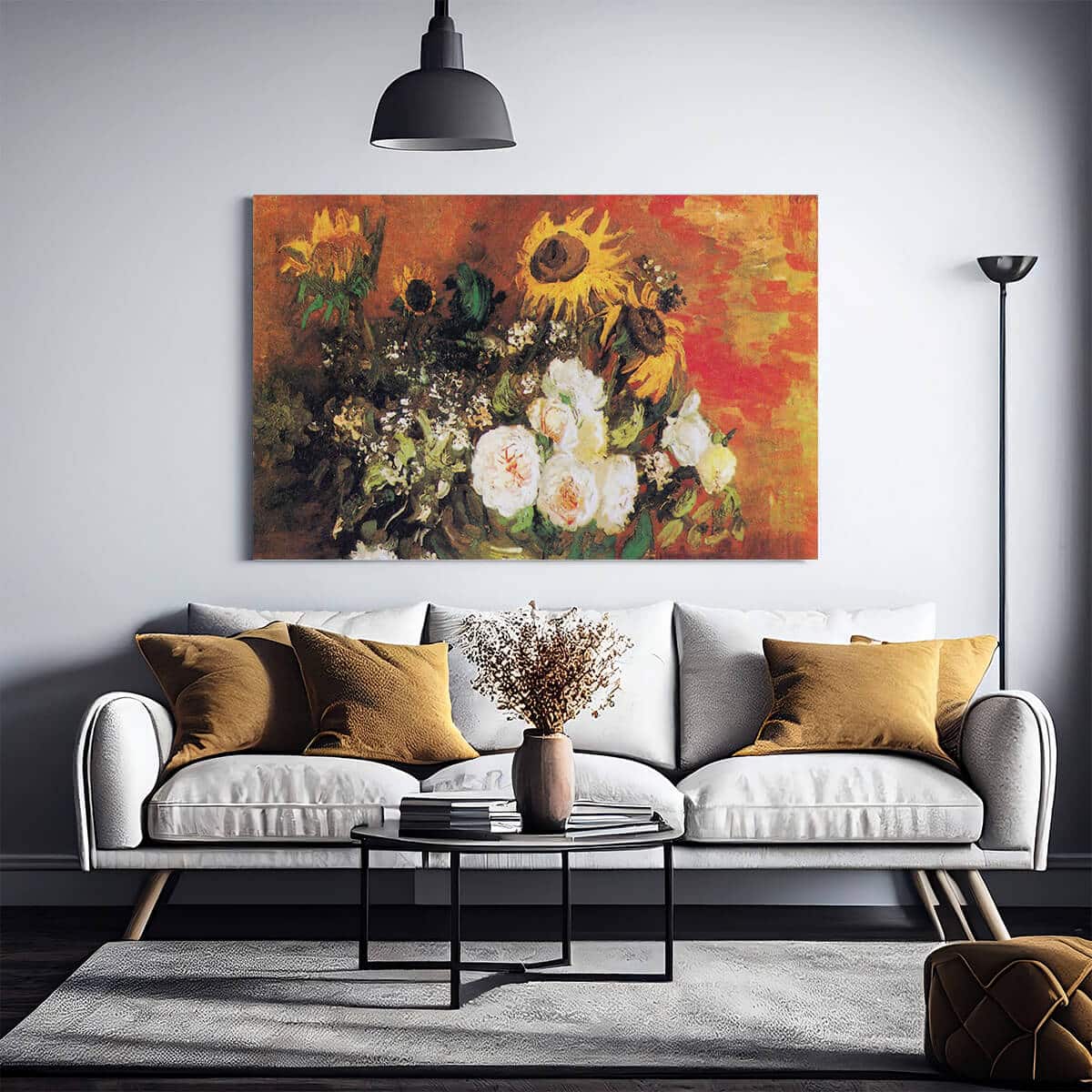 Tableau Van Gogh Bouquet avec Tournesols 2